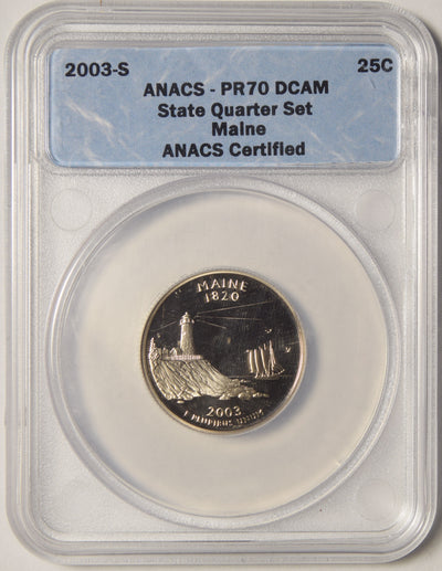 2003-S Maine State Quarter . . . . ANACS PR-70 DCAM