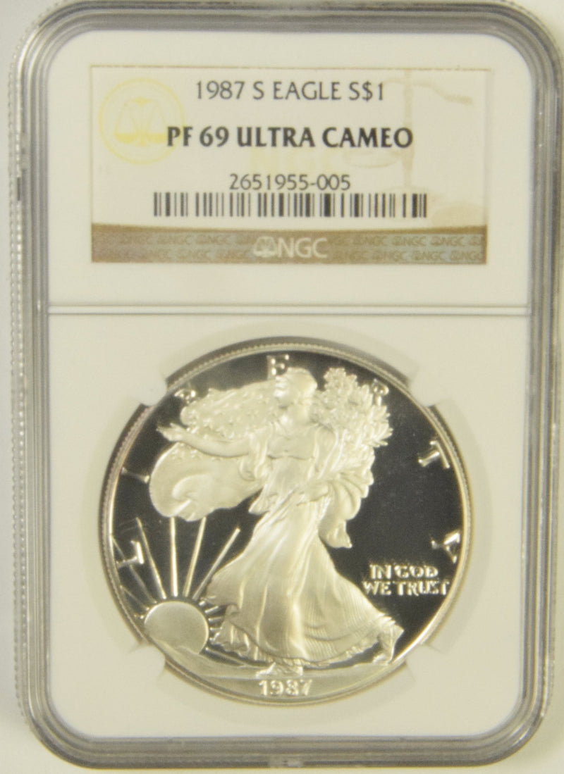 1987-S Silver Eagle NGC PF-69 Ultra Cameo