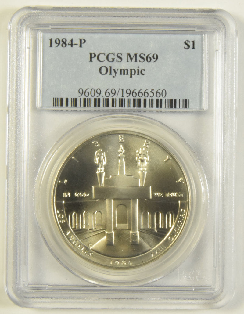 1984-P LA Olympic Coliseum Silver Dollar . . . . PCGS MS-69