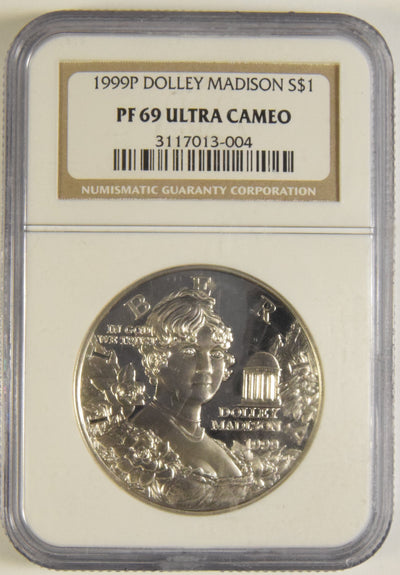 1999 Dolley Madison Dollar NGC PF-69 Ultra Cameo