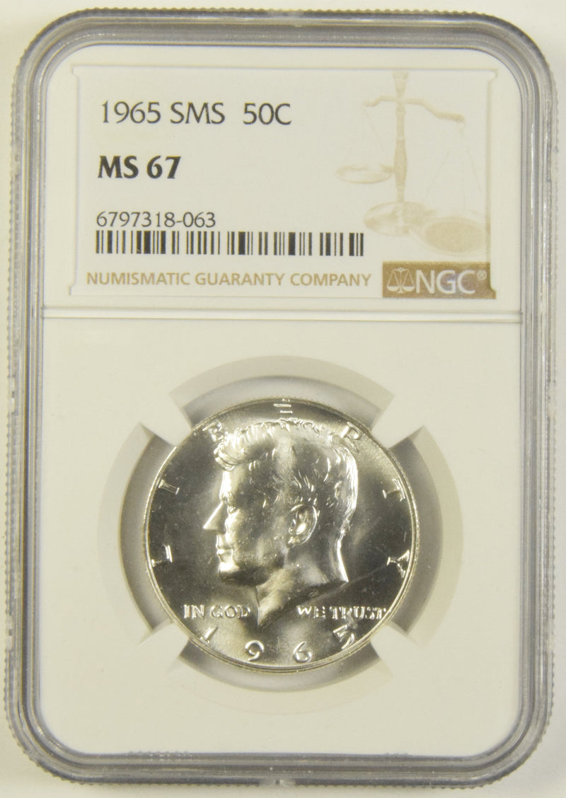 1965 SMS Kennedy Half NGC MS-67