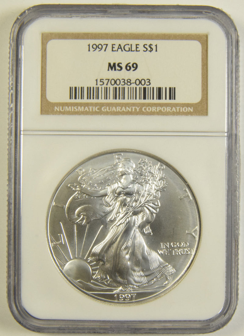 1997 Silver Eagle . . . . NGC MS-69