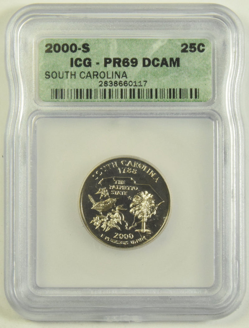 2000-S South Carolina State Quarter ICG PR-69 DCAM