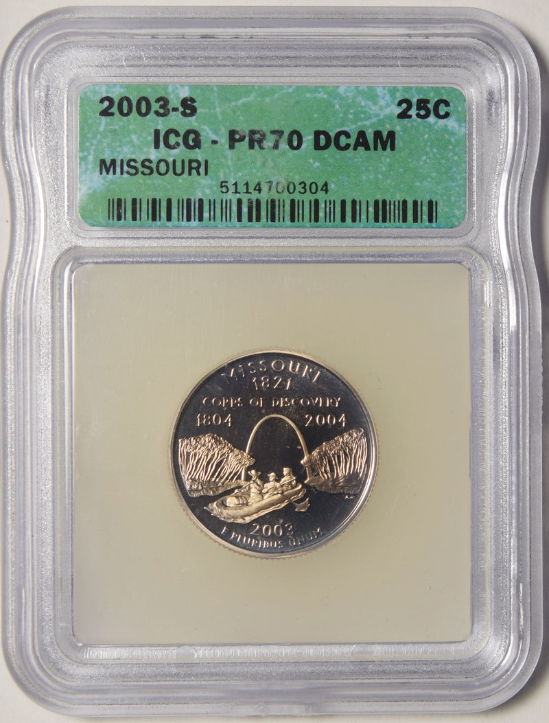 2003-S Missouri State Quarter ICG PR-70 DCAM