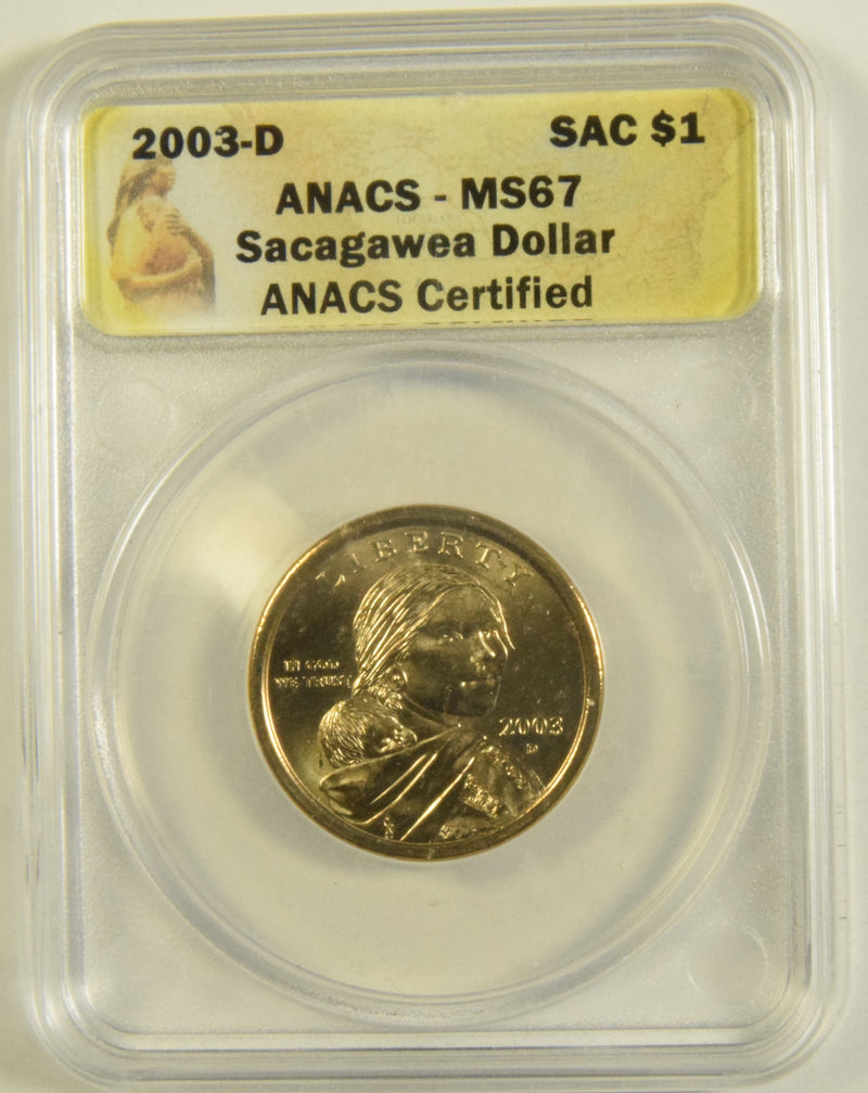 2003-D Sacagawea Dollar ANACS MS-67 