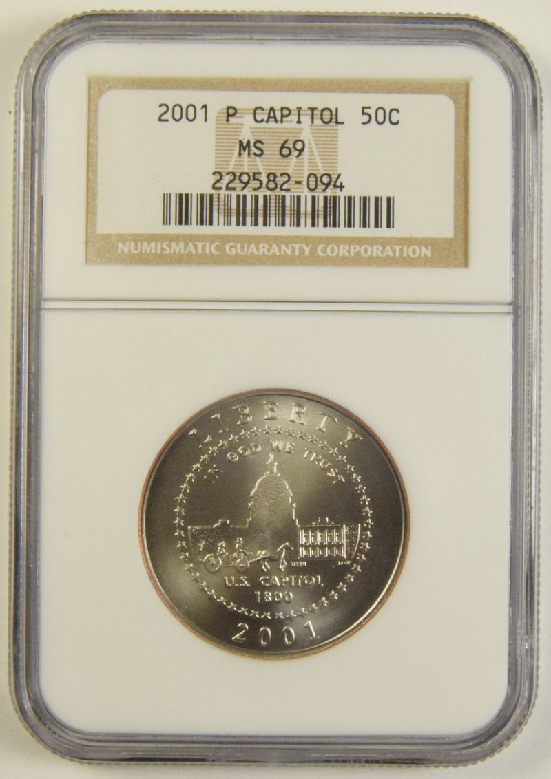 2001-P U.S. Capitol Half . . . . NGC MS-69