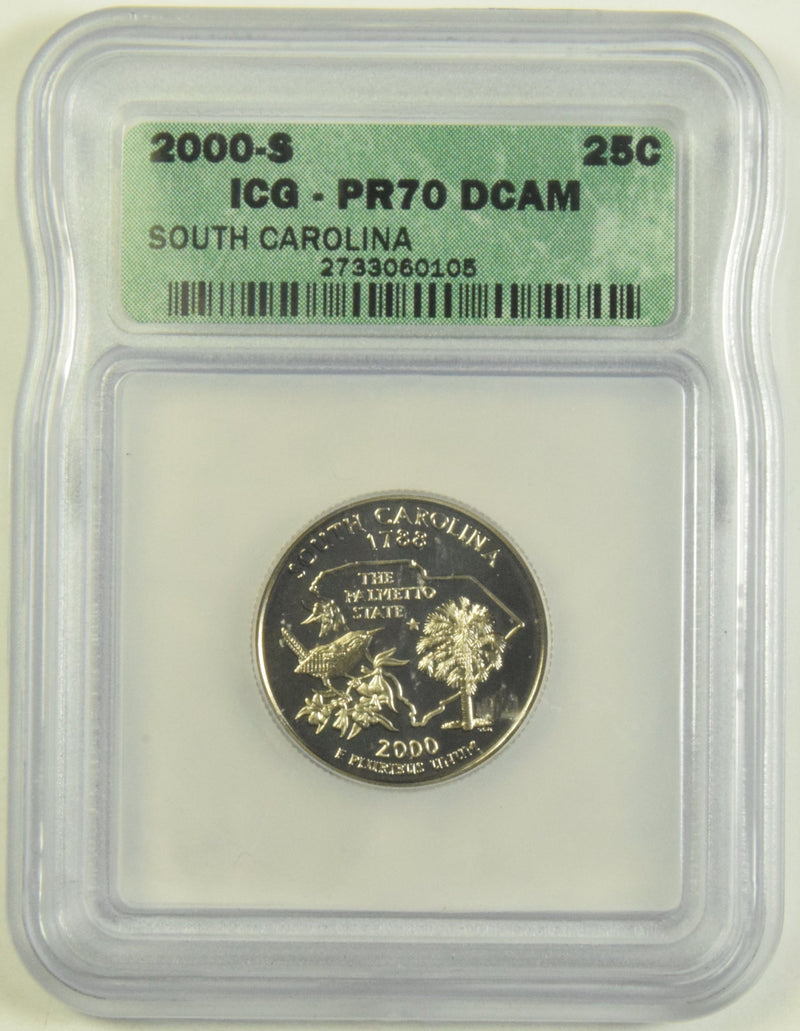2000-S South Carolina State Quarter ICG PR-70 DCAM