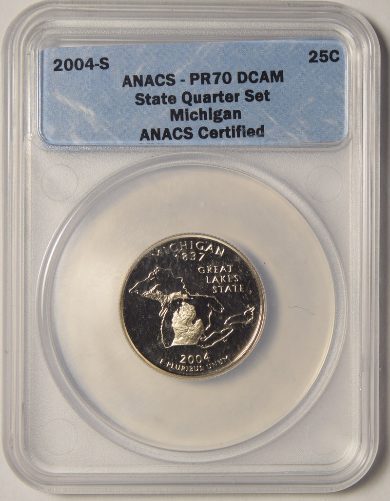 2004-S Michigan State Quarter . . . . ANACS PR-70 DCAM