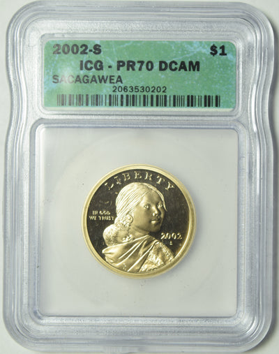 2002-S Sacagawea Dollar . . . . ICG PR-70 DCAM