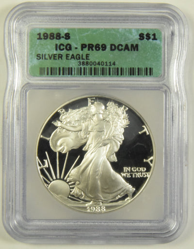 1988-S Silver Eagle ICG PR-69 DCAM