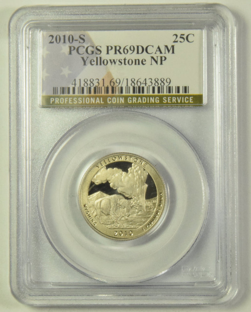 2010-S Yellowstone National Park, WY Quarter PCGS PR-69 DCAM