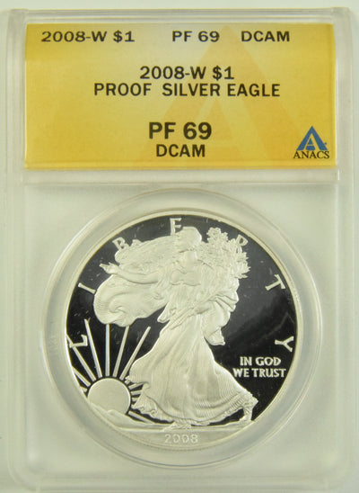 2008-W Silver Eagle ANACS PF-69 DCAM