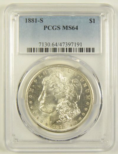 1881-S Morgan Dollar PCGS MS-64