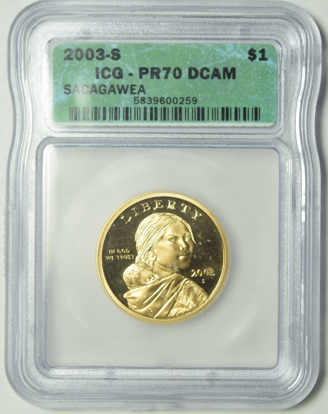 2003-S Sacagawea Dollar ICG PR-70 DCAM – Mount Vernon Coin