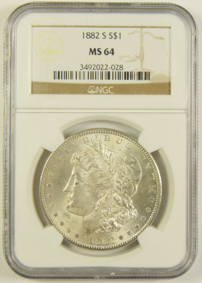 1882-S Morgan Dollar NGC MS-64
