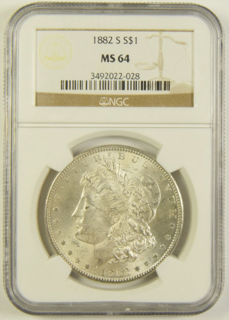 1882-S Morgan Dollar NGC MS-64
