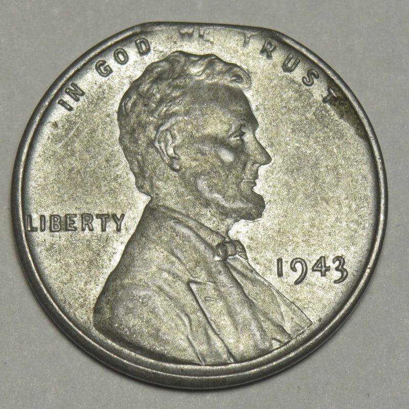 1943 Steel Lincoln Cent . . . . AU clip