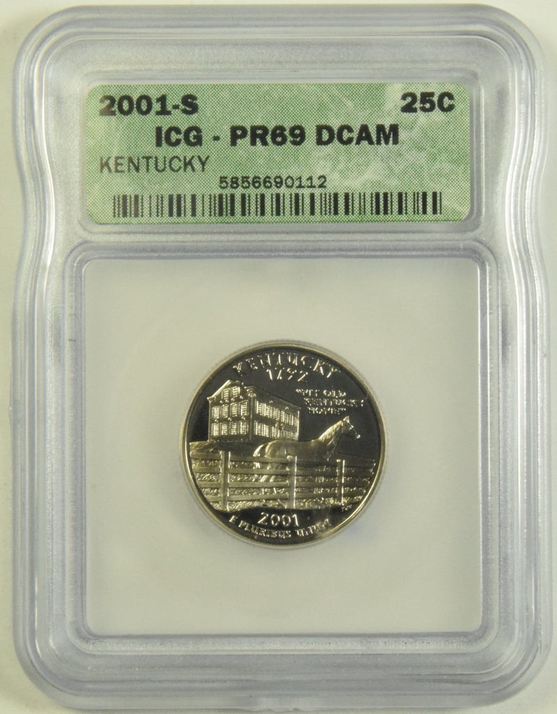2001-S Kentucky State Quarter ICG PR-69 DCAM