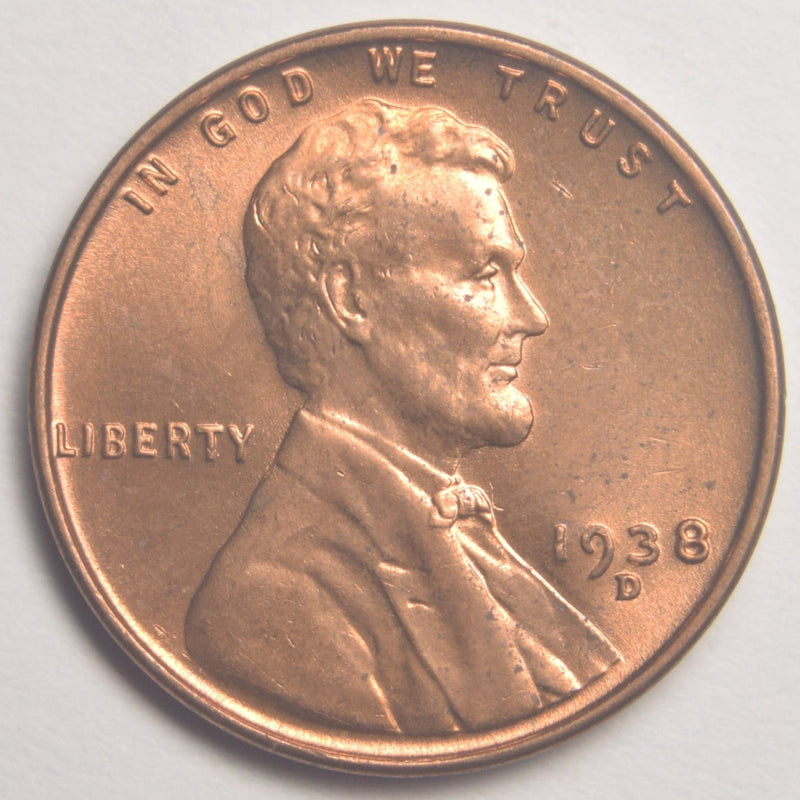 1938-D Lincoln Cent Brilliant Uncirculated