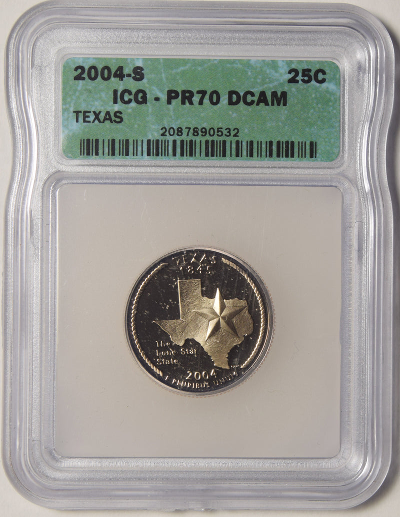 2004-S Texas State Quarter ICG PR-70 DCAM