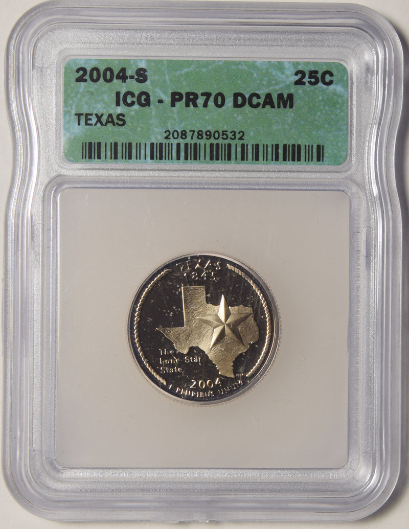 2004-S Texas State Quarter . . . . ICG PR-70 DCAM