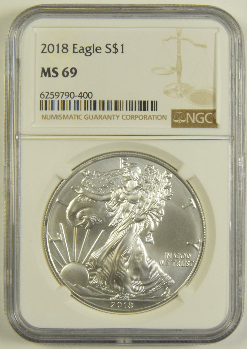 2018 Silver Eagle NGC MS-69