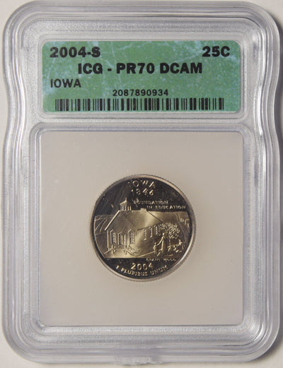 2004-S Iowa State Quarter ICG PR-70 DCAM