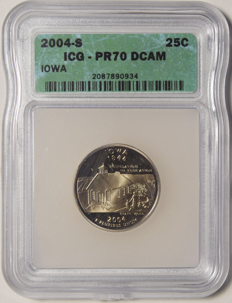 2004-S Iowa State Quarter ICG PR-70 DCAM