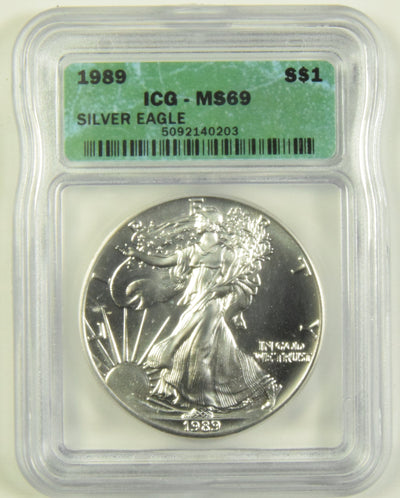 1989 Silver Eagle ICG MS-69