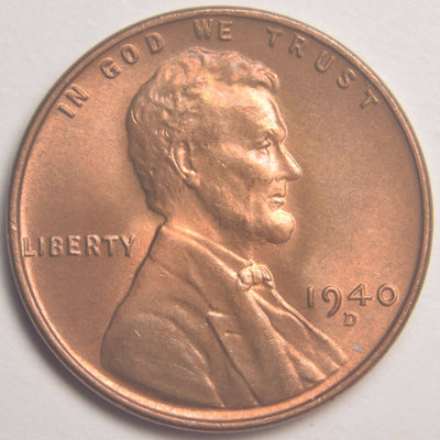 1940-D Lincoln Cent Brilliant Uncirculated