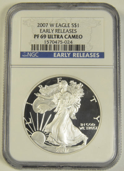 2007-W Silver Eagle NGC PF-69 Ultra Cameo Early Releases