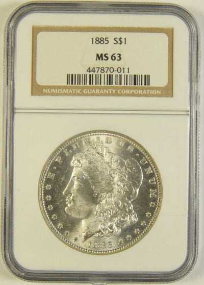 1885 Morgan Dollar NGC MS-63