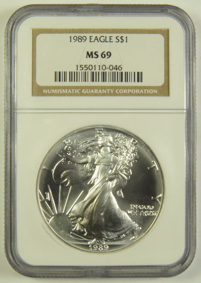 1989 Silver Eagle NGC MS-69