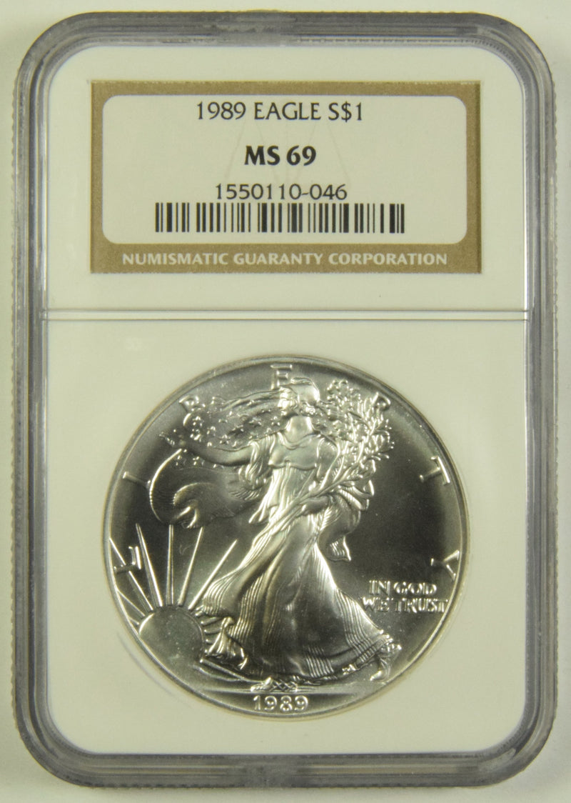 1989 Silver Eagle NGC MS-69