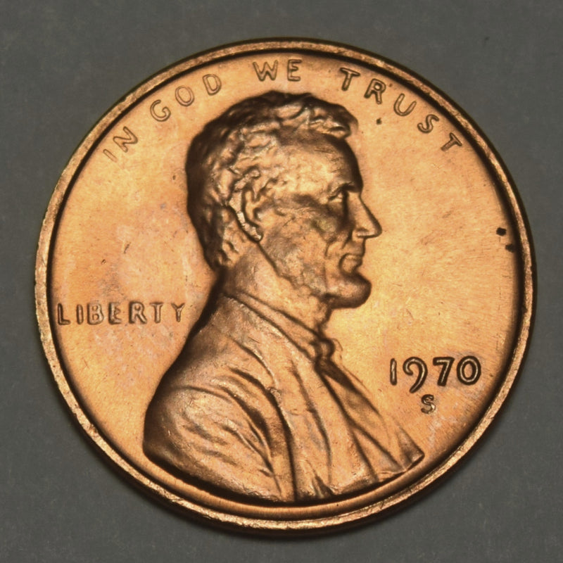 1970-S Small Date Lincoln Cent . . . . Superb BU Red