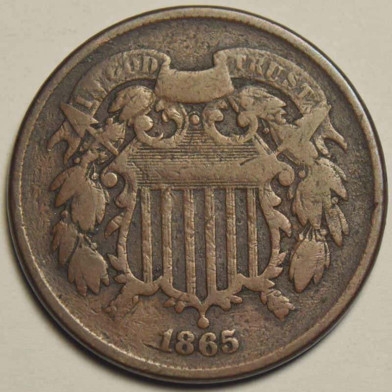 1865 Two Cent Piece Very Good