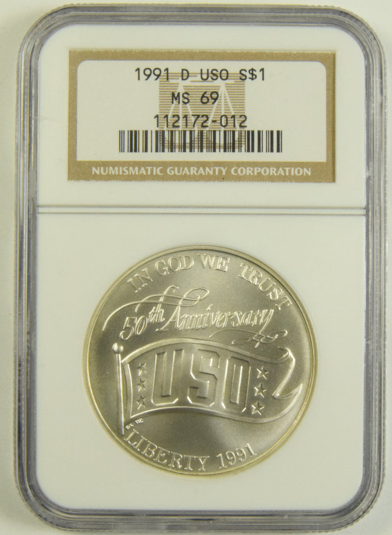 1991-D USO Silver Dollar . . . . NGC MS-69