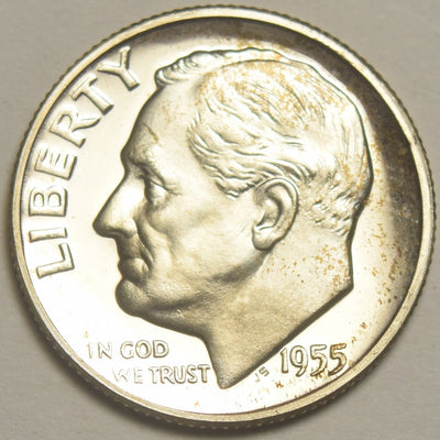 1955 Roosevelt Dime Superb Brilliant Proof Cameo Obverse