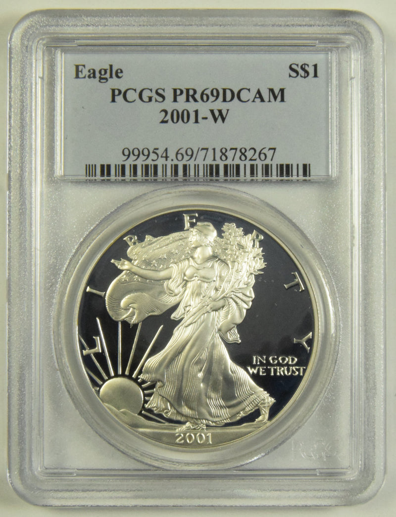 2001-W Silver Eagle . . . . PCGS PR-69 DCAM