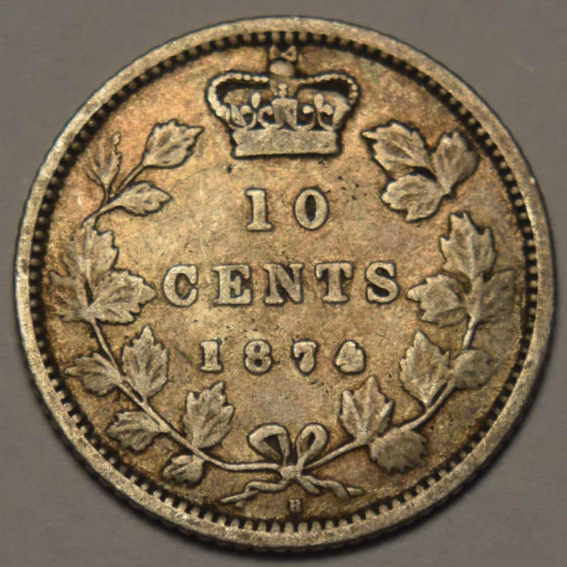 1874 H Canadian Ten Cents . . . . Very Fine