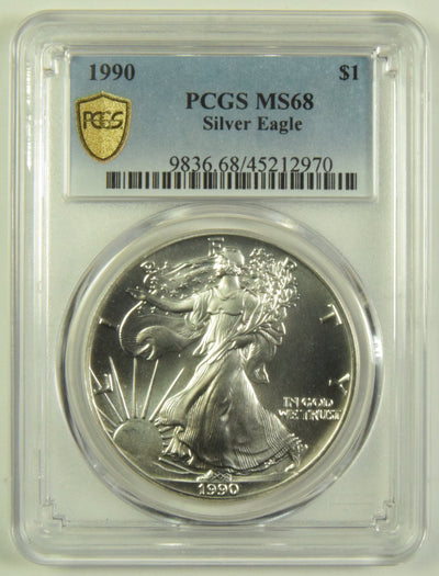 1990 Silver Eagle PCGS MS-68