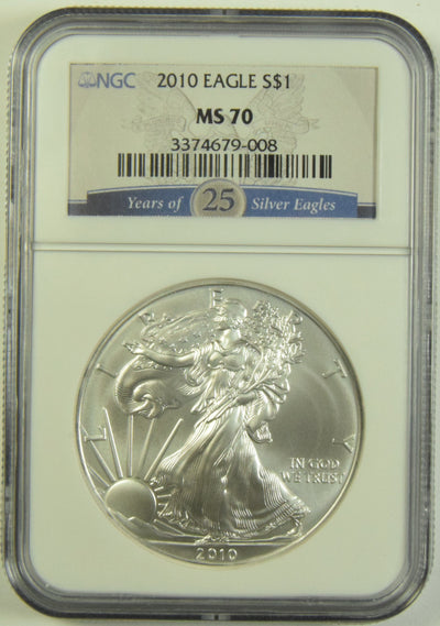 2010 Silver Eagle NGC MS-70 25 Years of Silver Eagles