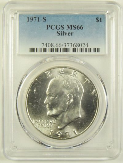 1971-S Silver Eisenhower Dollar PCGS MS-66