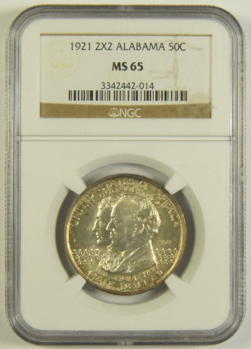 Alabama 2x2 Half 1921 NGC MS-65
