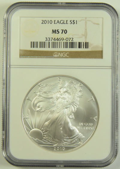 2010 Silver Eagle NGC MS-70