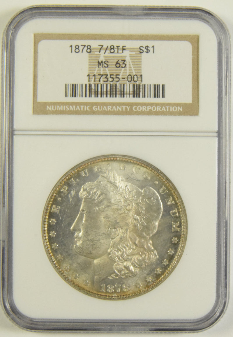 1878 7/8TF Morgan Dollar NGC MS-63