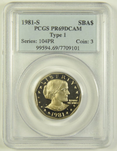 1981-S Type 1 Susan B. Anthony Dollar PCGS PR-69 DCAM