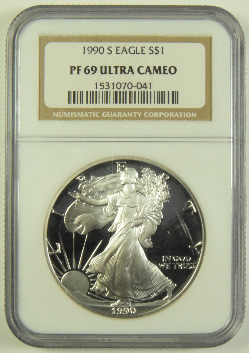 1990-S Silver Eagle NGC PR-69 Ultra Cameo