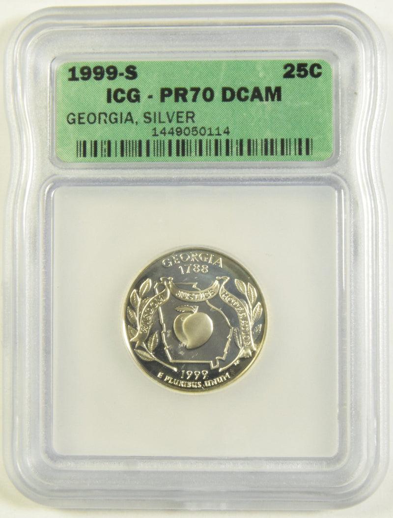 1999-S Georgia Silver State Quarter ICG PR-70 DCAM