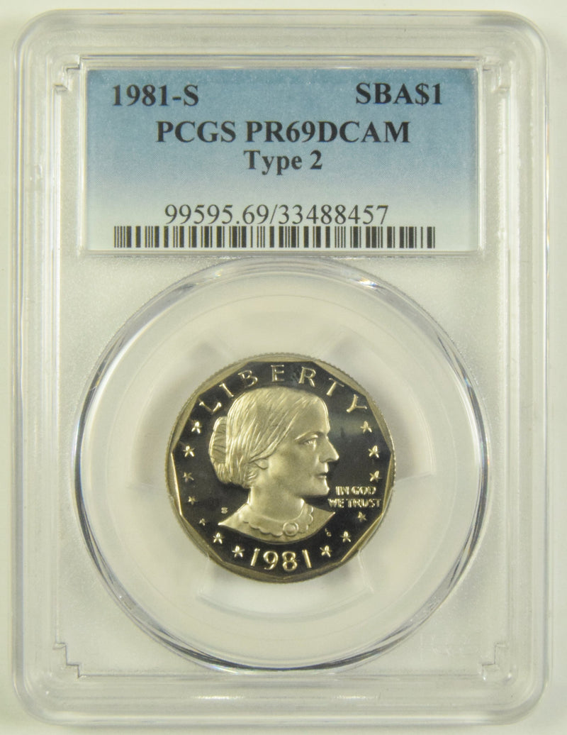 1981-S Type 2 Susan B. Anthony Dollar PCGS PR-69 DCAM